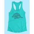 thumbnail image 3 of Turtle Zentangle Style Racerback Tank Women -Image by Shutterstock, Female x-Large, 3 of 4