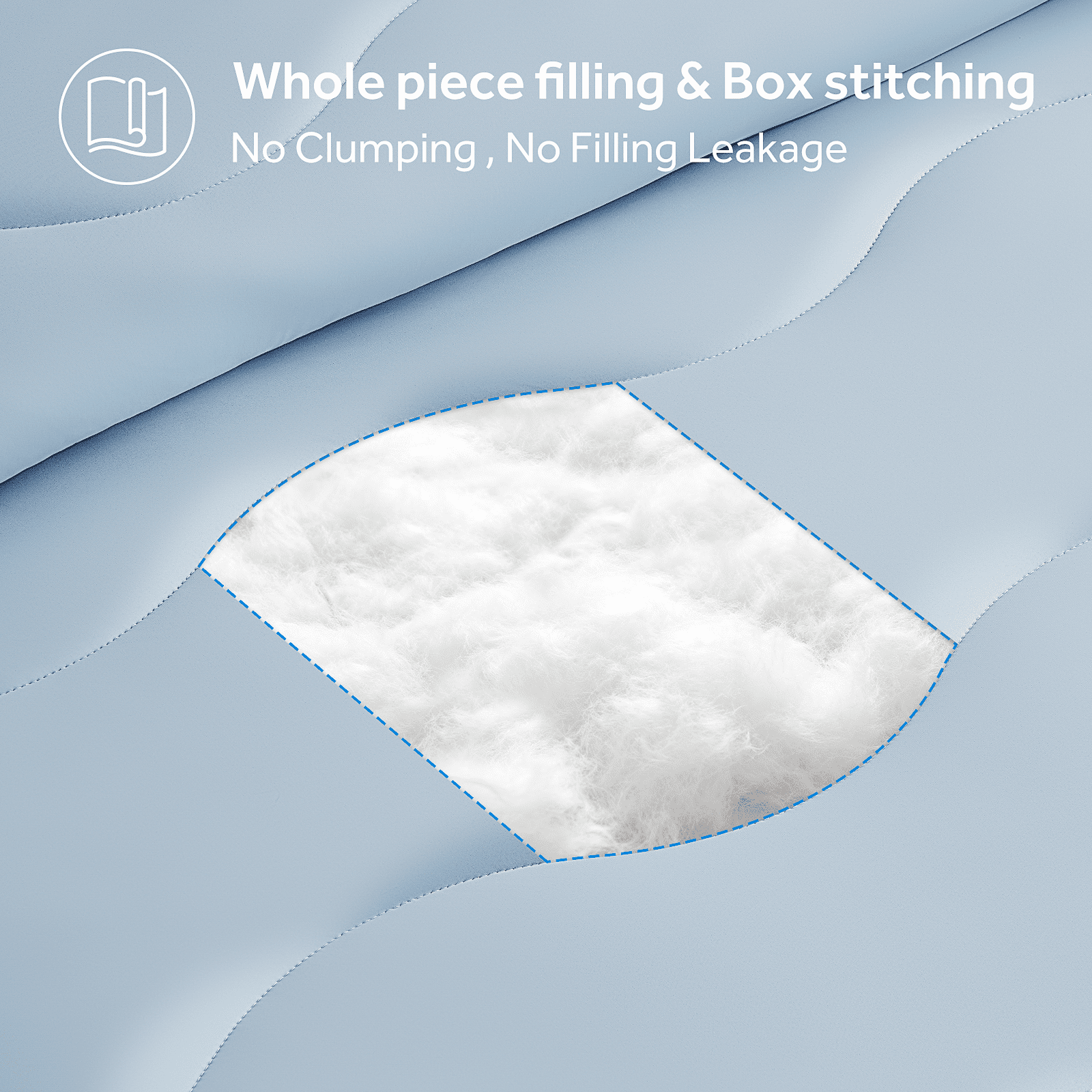 EMONIA Cooling Blanket King Size, Double-Sided Cooling Comforter for Hot Sleepers and Night Sweats, Soft Summer Cool Blanket, All-Season Lightweight Bed Comforter (Blue 108"x90")