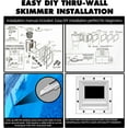thumbnail image 4 of (Complete Set Universal Fit Above Ground Pool Skimmers (White) Pool Skimmer Accessory Kit ABS Plastic Thru-Wall Skimmer with Accessories Opening Width 6" Fits All Standard Pools Wall Cutouts, 4 of 6