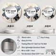 thumbnail image 4 of Designart "Minimalist Interpretation Of Granite Leaves" Leaves Grey Large Round Mirror - Round Bedroom Mirror Wall Decor - Traditional Round Printed Mirror - 23" x 23", 4 of 6