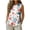 Multicolor 2, variant on Women's Floral Print Sleeveless Blouse, Crew Neck Pleated Front Casual Tank Top, Summer Loose Fit Floral Top, S-3XL