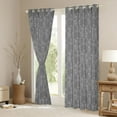 thumbnail image 3 of Feelyou Damask Black Out Curtains, Sliver Hippie Dragonfly Curtains Pack of 2 (42x63 Each), 3 of 6