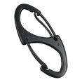 thumbnail image 1 of Outdoor Snap Buckle Rock Climbing Quick Release Zinc Alloy Spring Buckle S Type Mini Clip, Black, 1 of 9