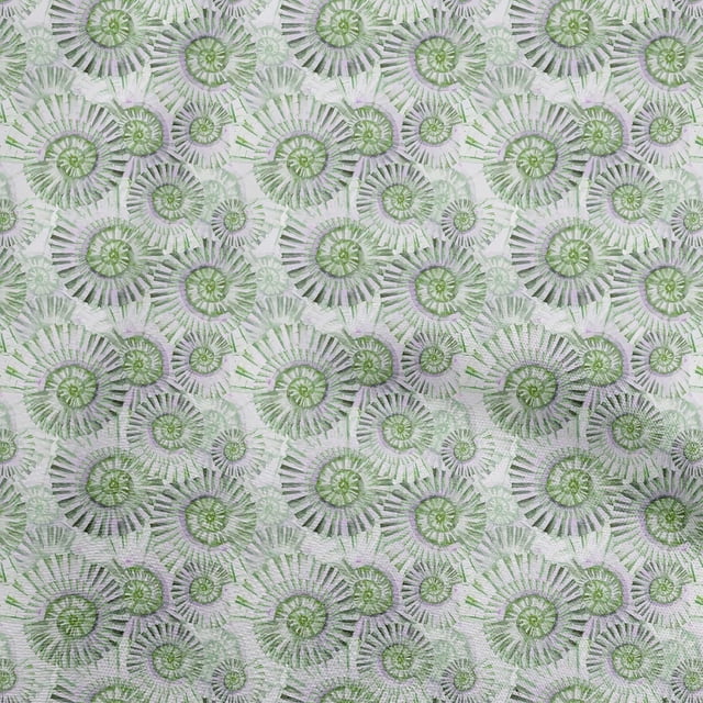 oneOone Rayon Light Green Fabric Ocean Fabric For Sewing Printed Craft Fabric By The Yard 56 Inch Wide