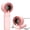 Pink, variant on 3 IN 1 Portable Fan, Turbo Handheld Fan, USB Rechargeable Mini Personal [22H Max Cooling Time], 5000mAh Battery Powered Small Foldable Pocket for Travel, Summer, Gifts for Women, Girls -Beige