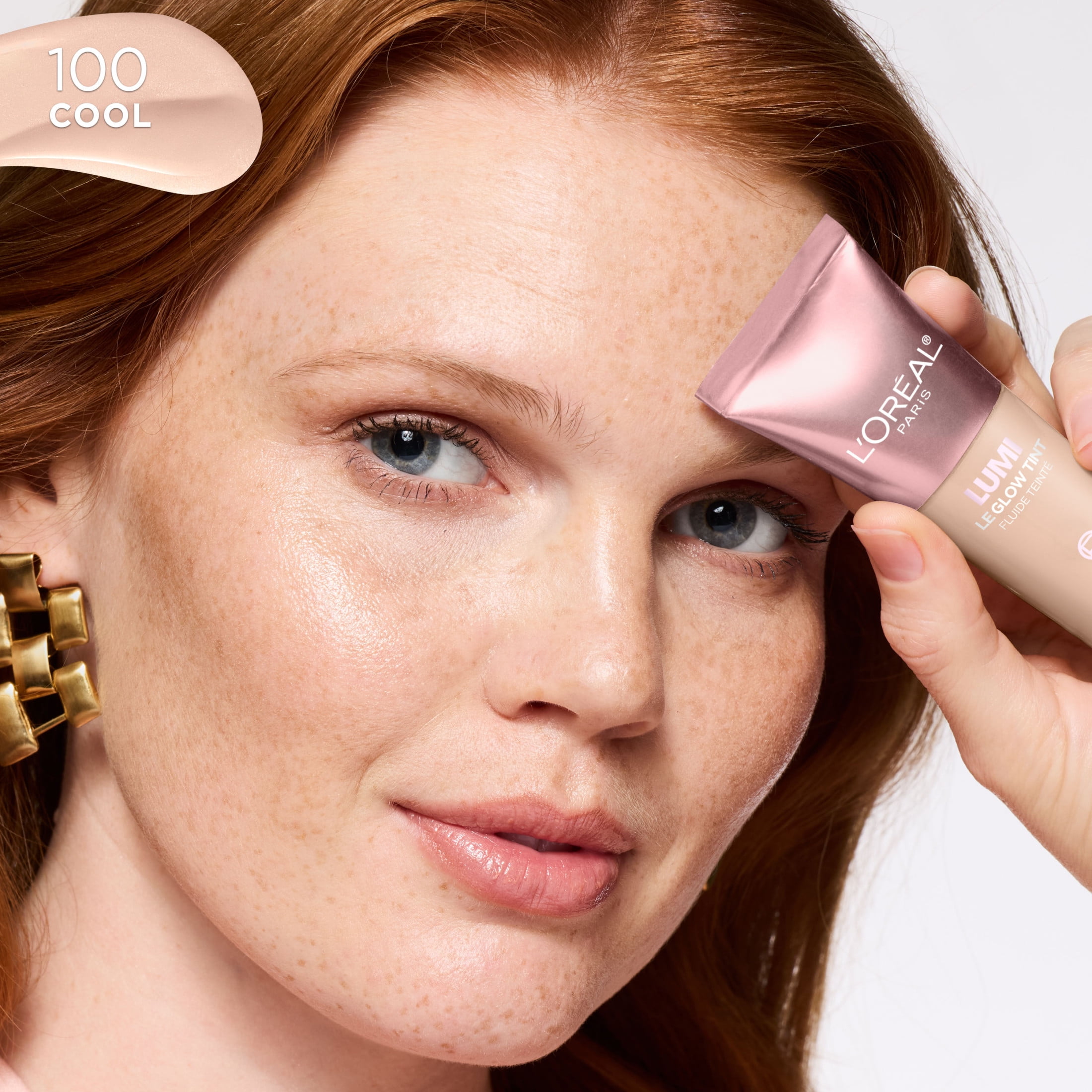 L'Oreal Paris Lumi Le Glow Skin Tint Foundation Makeup, 100 Cool, 0.85 fl oz