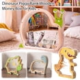 thumbnail image 4 of Wooden Dinosaur Piggy Bank, Cute Wood Dino Money Bank, Creative Saving Coin Jar, Personalized Present for Child Birthday & Decor, 4 of 12
