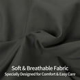 thumbnail image 3 of Kelnaro 2 Pack Microfiber Pillow Shams - Ultra Soft Breathable 20"x30" Sham Covers with Envelope Closure - Queen Size - Dark Grey, 3 of 5