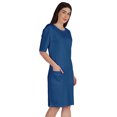 thumbnail image 3 of Inkmeso Womens Elbow Sleeve Regular Fit Tshirt Dress With Front Pockets, 3 of 8