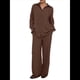 thumbnail image 1 of Conjuntos Casuales de Mujer para Estar en Casa, Camisas de Larga con Botones y Pantalones de Pierna , Chándal Marrón Oscuro XXL, 1 of 10