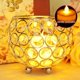 thumbnail image 3 of Portavelas de cristal para velas de té / portavelas de 10 cm de diámetro (dorado), 3 of 5