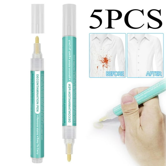 Ti&De Pen,Stain Remover,Stain Remover Pen,Ti&De Pen Stain Remover,Ble&Ach Pen For Clothing,Stain Remover Stick Laundry Stain Remover Pen Grease Stain Remover(5pcs 5ml/0.17fl.oz)from QiwagFerng