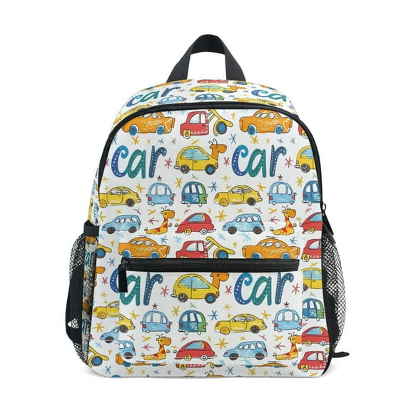 ALAZA Cartoon Vehicles Cars School Backpack Small Bookbag Mini Bags