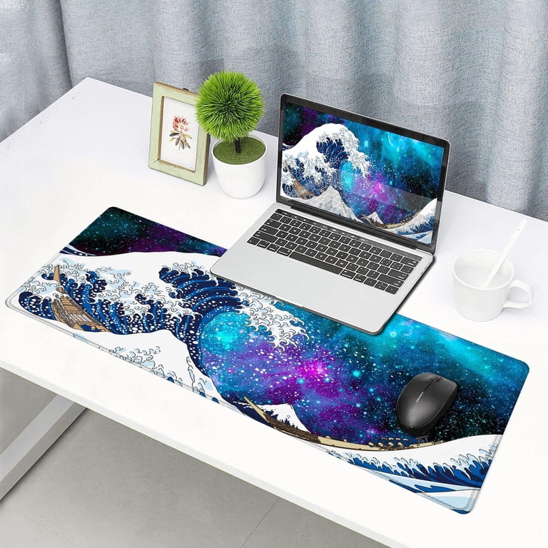 Wood Grain Extended Gaming Mouse Pad Non Slip Rubber Base - South Africa