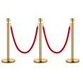 thumbnail image 1 of BeesClover Gold Stanchion Post Queue,38 Inch Stanchion Posts Queue with 5 ft Red Velvet Rope,Ropes Safety Barriers Set,Crowd Control Barriers Queue Line Rope for Theater Party Museums, 1 of 7