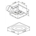thumbnail image 2 of Aero Pure AP120H-SL W Low Profile 120 CFM 0.7 Sones Slim Fit Bathroom Ceiling Fan with LED Light & Humidity Sensor - White Grille, 2 of 5