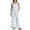 Blue Monstera Palm Tree Flower, variant on Crane Cherry Blossom Temple Print 2 Piece Outfit Sets for Women Cotton Linen Summer Crop Tank Top and Long Pants Lounge Sets Tracksuit Matching Set Resort Wear, Size M