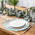 thumbnail image 2 of Blue Plaid Round 13 Inch Placemats Set of 4, Farmhouse Buffalo Check Stripes Modern Geometric HeatResistant Non Slip Place Mats for Dining Table, Wipeable Braided Kitchen Table Mats for Housewarming, 2 of 9