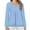 Light Blue, variant on Ahdbta Womens Fall Shirts Dressy Casual Long Sleeve Pleated Round Neck Tunic Tops Solid Color Loose Fitted Office Work Blouses