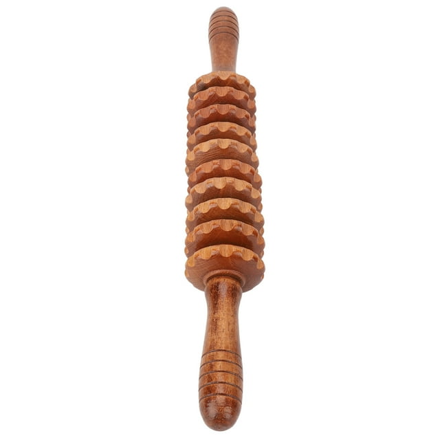 Rouleau de Massage Éliminant la Fatigue, Rouleau de Massage Bâton Réduit la Graisse Poignée Libre Relaxe les Cuisses Grandes Zones Musculaires pour la Maison pour Femmes Rouge Vin