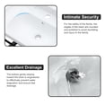 thumbnail image 5 of Logmey Modern Wall Mounted Bathroom Ceramic Vessel Sink, with Towel Rack, Sinks for Small Bathrooms Wall Hung Sink, White Rectangular One Hole Lavatory Vanity Bathroom Porcelain Sink with Overflow, 5 of 9