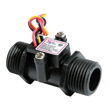 

Water Flow Sensor 1/4 Food-Grade Hall Effect Flowmeter DC3.5-24 Fluid Meter Quick Connection Good Leakproofness Durable