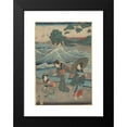 thumbnail image 2 of Andō Hiroshige 11x14 Black Modern Framed Museum Art Print Titled - Three Women and Waves (19th Century), 2 of 5