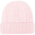 thumbnail image 3 of Womens Satin Lined Knit Beanie Hat Winter Warm Cuffed Knitted Silk Lining Hat Soft Stretch Cable Skull Cap, 3 of 4