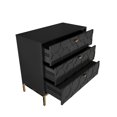 thumbnail image 6 of Mondawe Accent Storage Cabinet, Entryway Side Table with 3 Drawers, Modern Sofa Table Sideboard for Living Room Kitchen Bedroom,Black, 6 of 8