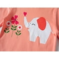 thumbnail image 4 of Popshion Toddler Baby Girls Elephant Cotton Sleepwear Long Sleeve 2-Piece Pajamas Set, Size 3T, 4 of 7
