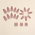 thumbnail image 3 of Fofosbeauty 24pcs Press on False Nails,Fake Nails for New Year Valentine's Gift,Almond Sweet and simple solid color Pink, 3 of 9