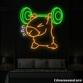 thumbnail image 3 of Glowneon Capybara Lifting Neon Sign, Capybara Weightlifting Led Sign, Gymer Room Decor, Fitness Gym, 3 of 5