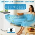 thumbnail image 2 of Historyli Portable Air Conditioner 8000 BTU 3-IN-1 Room AC Unit for 350 Sq.Ft, Fan/Dehumidifier Modes, Remote Control, 24H Timer, Standing, 2 of 7