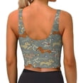 thumbnail image 4 of Uemuo Dachshund Dog Bird Pattern Women's Sports Bra - High Impact Support, Breathable, and Comfortable Athletic Bra for Running, Yoga, and Workouts, 4 of 9
