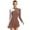 Brown, variant on Alvivi Sparkly Rhinestone Figure Ice Skating Dress for Women Long Sleeve Ballet Skirted Leotard Purple M
