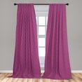thumbnail image 3 of Ambesonne Floral Curtains, Small Squares Flower Motifs, Pair of 28"x95", Dark Magenta Quartz, 3 of 3