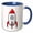 Blue/White, variant on 3drose, Red Rocket, 11oz Two-tone Red Mug