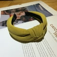 thumbnail image 3 of IDALL Headbands for Women,Hair Accessories Fashion Women Knitted Tie Hairpin Hairband Head Hoop Knot Hair Headband Skincare Headband,Makeup Headband Yellow, 3 of 3