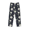 thumbnail image 6 of Uemuo Lilies Flowers Pattern Men's Wide Leg Palazzo Lounge Pants with Pockets Light Weight Loose Comfy Casual Pajama Pants-Medium, 6 of 9