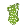thumbnail image 4 of Yiaed Funny Sheep Doing Yoga Print Women One Piece Swimsuits Tummy Control One Shoulder Bathing Suits Pattern Ruffle Swimwear-Small, 4 of 8