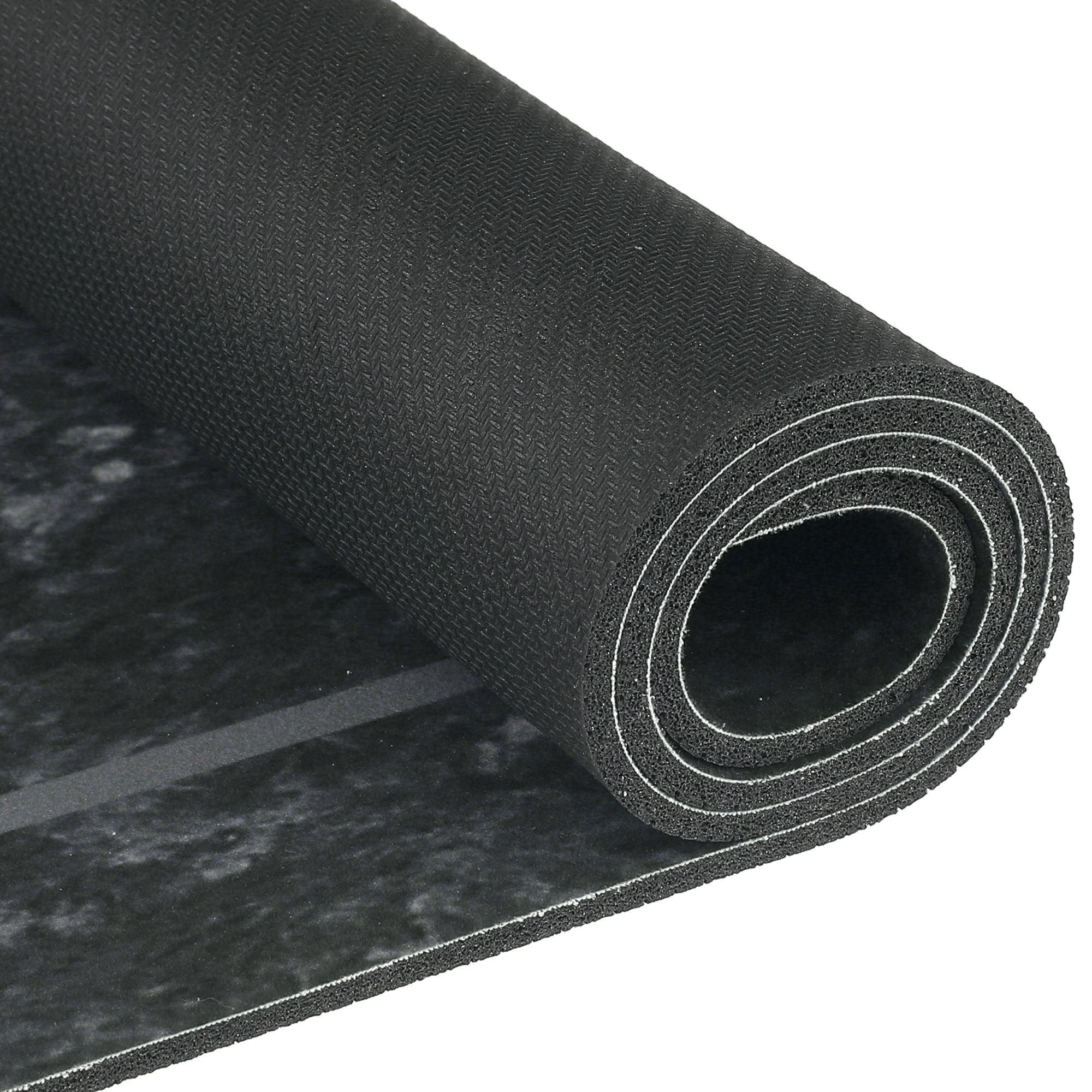 Unique Bargains 2 PCS Kitchen Mat, Abstract Printed Waterproof Kitchen Mats and Rugs Black 16" x 24" + 16" x 47"