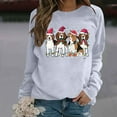 thumbnail image 4 of Cute Dog Christmas Sweatshirts for Women 2025 Long Sleeve Crewneck Graphic Sweatshirt for Dog Lovers Pullover Tops, 4 of 8