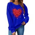 thumbnail image 2 of Valentine's Day Casual Womens Sweatshirts Crewneck Long Sleeve Tops Oversized Pullover Sweatshirt for Women, 2 of 5
