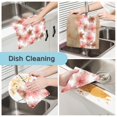 thumbnail image 2 of 6PCS Dish Towels and Dish Cloths Reuseable Dishcloths Sets for Washing Dishes, Cooking, Baking Size 11" x 11" Pink and Brown Tie-dye Flowers, 2 of 9