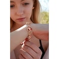 thumbnail image 5 of Leafael 18K Rose Gold Plated Love Heart Link Bracelet with Carnelian Red Healing Stone Crystal with Courage, Jewelry Gifts for Women, 7" Chain + 2" Extender, 5 of 7