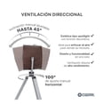 thumbnail image 3 of Ventilador de Pedestal con Tripié tipo Reflector, Estilo Retro Industrial (Madera, 124 cm), 3 of 7
