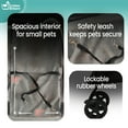 thumbnail image 5 of Critter Sitters Grey Foldable Pet Stroller for Small Dogs/Cats with Breathable Scratch Resistant Mesh Window, 5 of 13