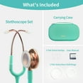 thumbnail image 2 of Scian Professional double-sided stethoscope with ear tips for use by clinical students, doctors, and nurses Green, 2 of 7