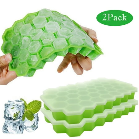 

YZHM Honeycomb Shape Ice-Cube Maker Ice Tray Ice Trays Mold Storage Containers 2Pcs Clearance L