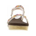 thumbnail image 3 of Moca Platform Sandal Women's Casual Open Toe Faux Leather /w Gold Chain Accent & Crushed Pebble Design Madden-91, White 7.5 F US, 3 of 4